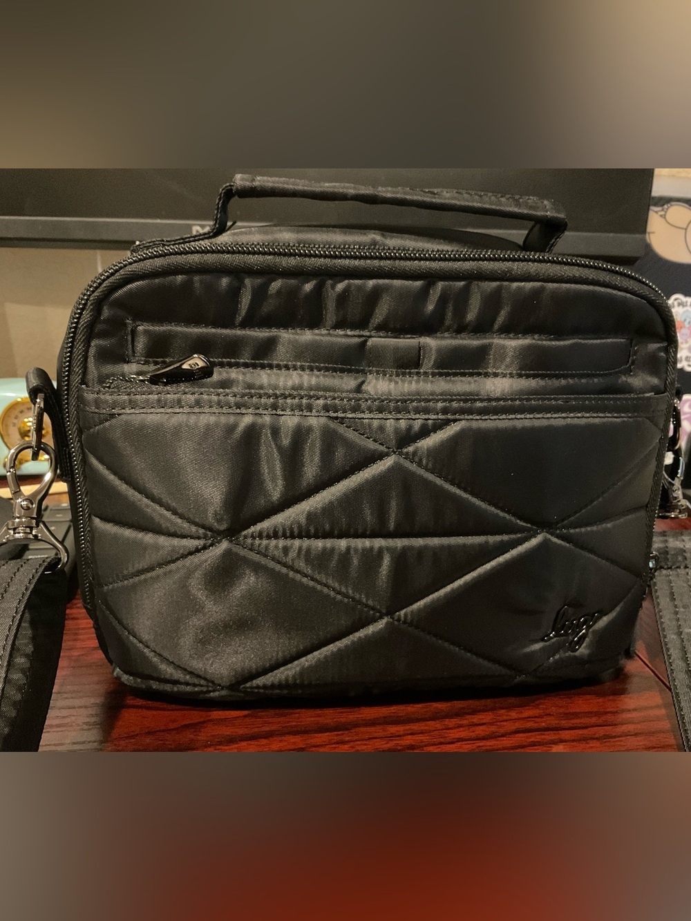 Lug Roundabout XL Convertible Wallet Crossbody, Black